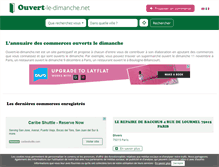 Tablet Screenshot of ouvert-le-dimanche.net